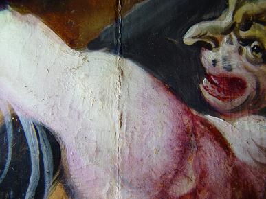 Schaden an einem Gemälde in der Schlosskapelle