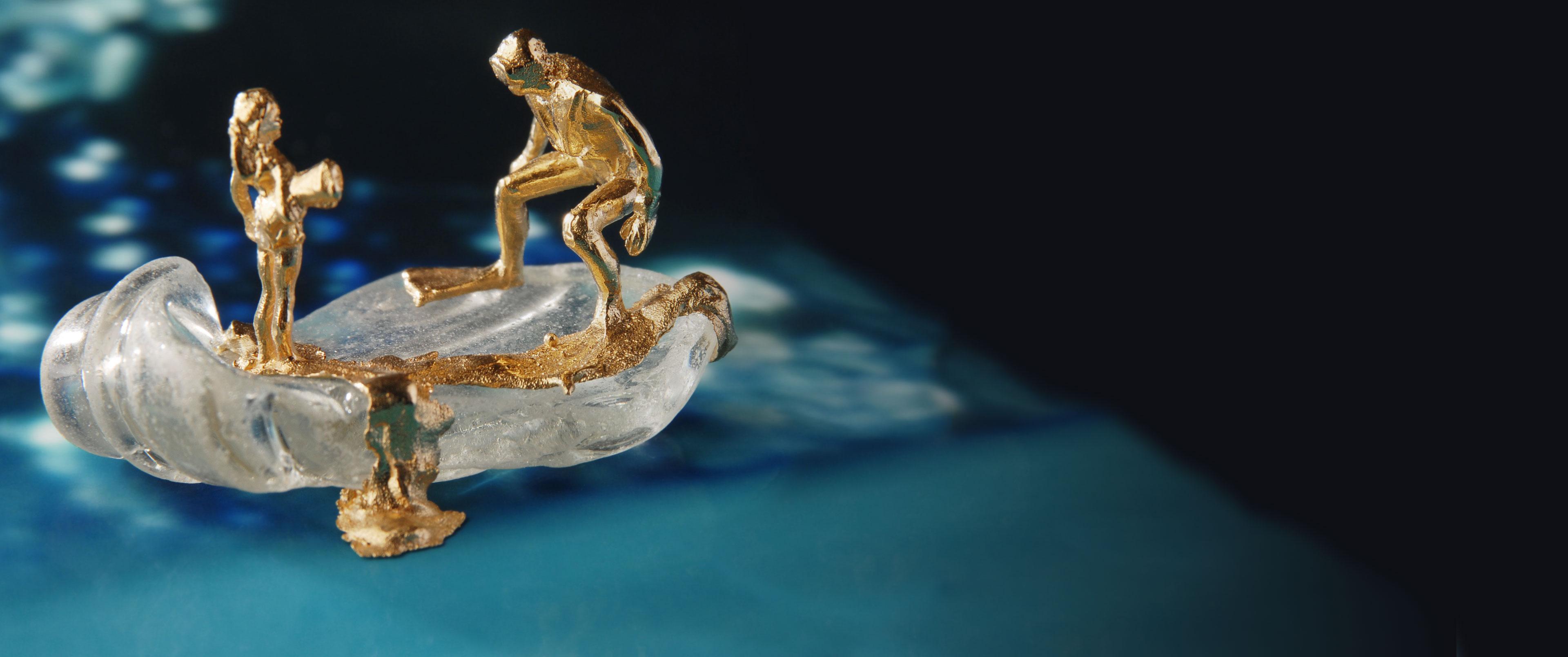 Miniatur „Mädchen geht schwimmen“